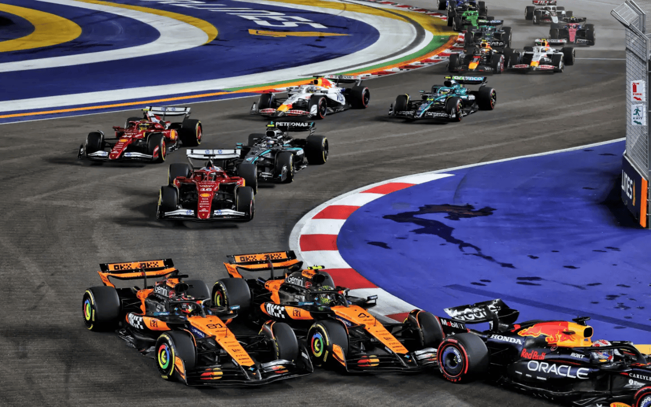 包含迈凯伦逆转索伯车队，皮亚斯特里统治全场的词条